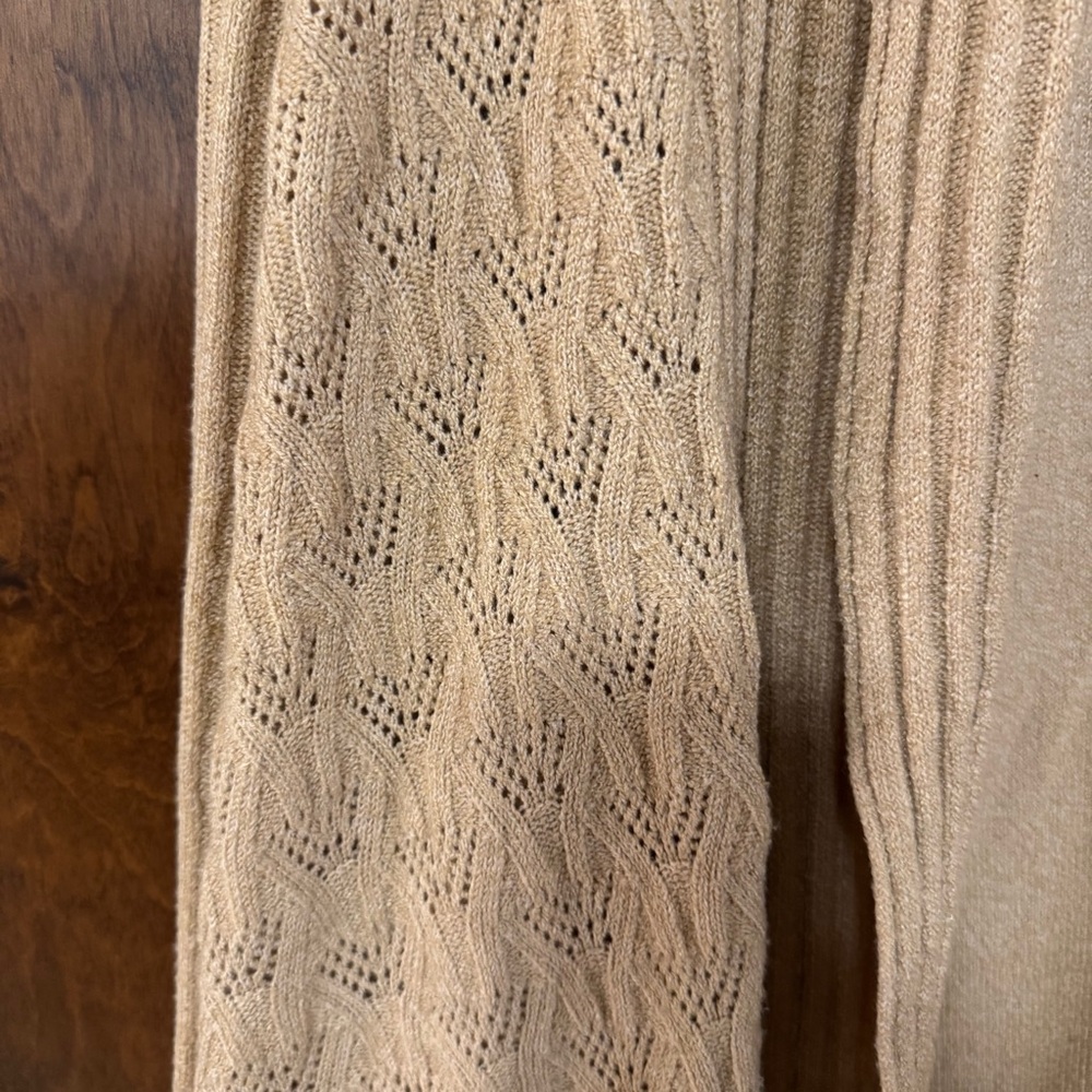 Lane Bryant Camel Open-Front Knit Cardigan - Picture 2 of 5